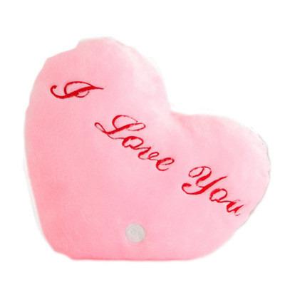 China stuffed & New Cute Led Plush Light Pillow Heart Shape Pillow Plush Pillow I Love You I Love You for sale