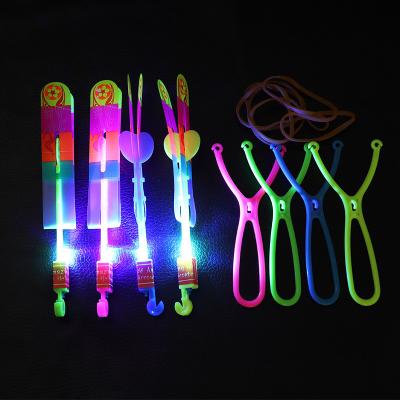 China Kids Play Stunning Archery Led Light Toy, Arrow Rocket Helicopter Flying Toy for sale