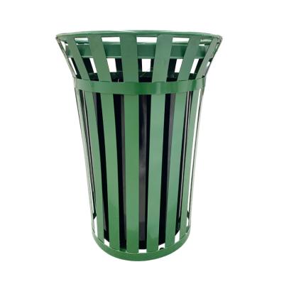 China New Design Stored Pop Up Trash Bin Green Steel Metal 120 Liter Rubbish Bin for sale