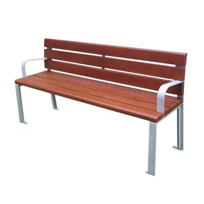 China Wholesale Modern Factory Cheap Outdoor Wooden Park Garden Bench With Armrests Manufacturer for sale