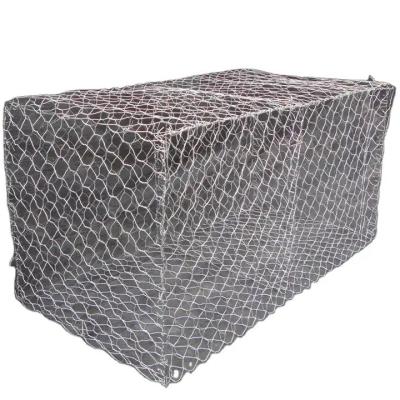 China Nuevo diseño de alta calidad 2Mx1Mx1M Tamaño de agujero Reja de alambre tejido hexagonal galvanizado o cubierto con PVC Caja de gabión en venta