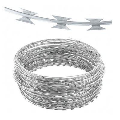 China Custom CBT-65 BTO-22 Stainless Steel Razor Barbed Wire for Airport Perimeter Security for sale