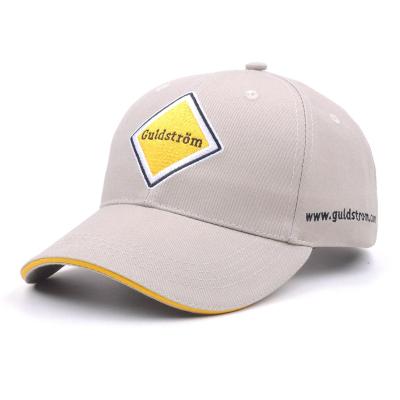 China COMMON Customize Embroidery High Quality Beige Promotional Patch Baseball Caps for sale