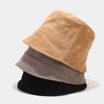 China European and American style custom wholesales women girls stylish vintage suede bucket hats hats for sale