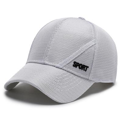 China breathable & New Waterproof Hot Sale 6 Panels Full Mesh Baseball Cap Unisex Metal Flat SPORT Brand Sports Hats Caps for sale