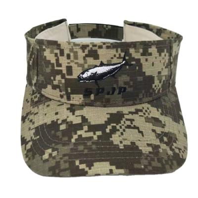 China Classic Character Factory Desert Camouflage Sun Visor Fisherman Hunting Camouflage Outdoor Cap and Hat for sale