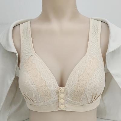 China 2023 High Quality Dropshipping Products Breathable Lingerie Women Plus Size Women's Underwear Open Front Cotton Big Cup Wire Free Bar for sale