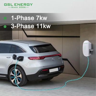 China GSL Energy Ev Charger Wallbox With WiFi Type 7kw - 2 Ev Charger Wallbox Electric Car Charger Station 1.3Kw To 7.4Kw / 4.1Kw To 22Kw for sale