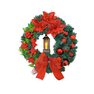 China As pic Showed Wholesale Artificial Christmas decorations wreaths window decoration door hanging strip venue layout Christmas wreaths for sale