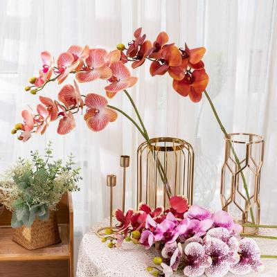 China Natural Touch High quality artificial butterfly orchid 3D print flower for wedding decoration 77CM tallsingle 7 head printed butterfly orchid for sale