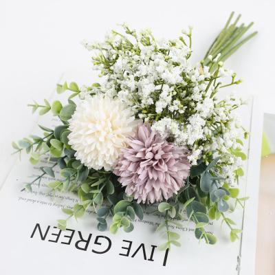 China Modern Artificial flower bouquet Bride holding hydrangea faux flower home decoration simulation flower wedding decoration wholesale for sale