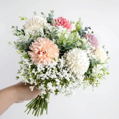 China Modern Hot sale New Arrival Custom Wedding Decorative Real Touch DIY Hydrangea Artificial Flower bouquet for sale