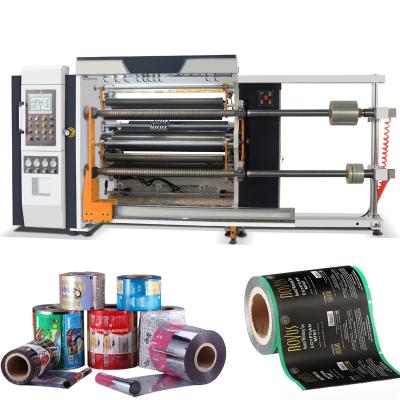 China Retail PET OPP CPP PE PS PVC Plastic Film Roll Slitting Rewinding Machine for sale