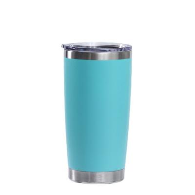 China Sustainable Custom Logo Double Wall Stainless Steel Vacuum Insulated Coffee Travel Mug Regular Powder Coated  Cooler Cup 20OZ travel Tumbler for sale