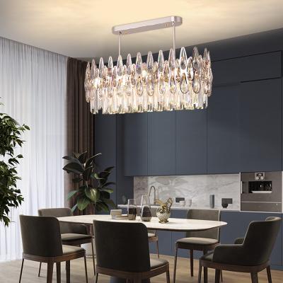 China Modern Square Crystal Chandelier Pendant Light Luxury For Kitchen for sale