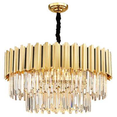 China Modern Wholesale Gold Nice Color Manufacture Chandelier Crystals Luxury Modern Lighting for sale