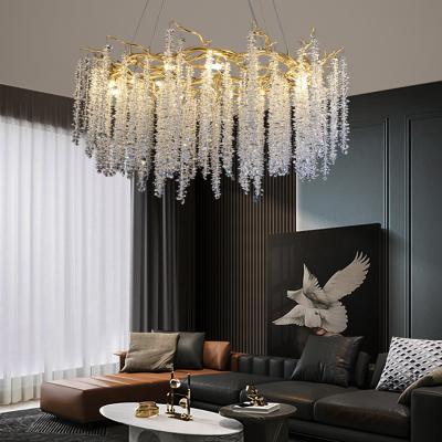 China K9 Crystal Branch Chandelier Pendants For French Nordic Cuisine for sale