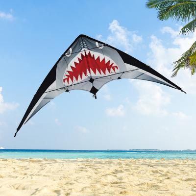 China Toy Factory's Best Selling Soft Double Line Stunt Sport Kite Custom Double Line Shark Kites Feeding Printing for sale