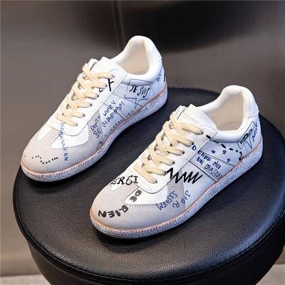 China Wholesale Round Casual Leather White Flat Breathable Sport Women Women Running Shoes for sale