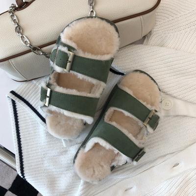 China Fashion Trend Design New Design Shoes Winter Women Cute Fur Slippers Slide High Quality Soft Slippers Shoes for sale