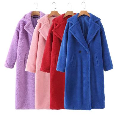 China Anti-wrinkle Teddy Bear Alpaca Real Wool winter thicken coat vanilla albino camel teddy in stock fur coat for sale