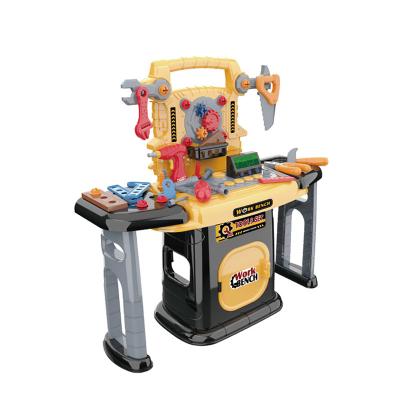 China Pretend play wholesale diy plastic engineer tool play set for pretend tool kit with station for sale