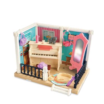 China Block Toy Making Child's Dollhouse For DIY Miniature Dollhouse For Children for sale