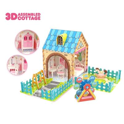 China Block toy new products 3d puzzle toy diy paper for game house 3d puzzle kids for sale for sale