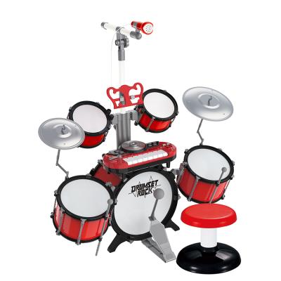 China Toy Luxury Battery Operated Kids Jazz Drum Set For Electronic Musical Toys Drum Set With Organ for sale