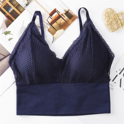 China China Manufacturer Beautiful Antibacterial Strap Back Bra Long Lace Women One Piece Bra for sale