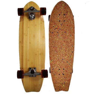 China China Manufacturer Canadian Maple With Youth Empty Concave Deck Bamboo and Cork Wood Surfskate Custom Complete 2 Ply Criuser With C7 T for sale