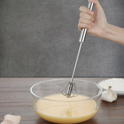 China Viable Semi-automatic Egg Beater 304 Stainless Steel Kitchen Egg Beater Cake Tools for sale