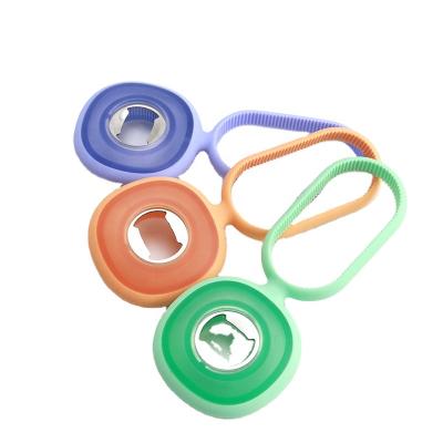 China Amazon Sell Beer Bottle Opener Hot Viable Creative Multifunctional Silicone Non-slip Belt Gear Can Opener Bottle Opener for sale