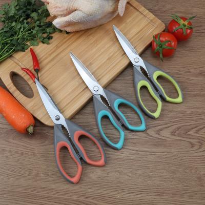 China Comfortable Soft Handle Handle Stainless Steel Professional Home Scissors Multifunctional Meat Kitchen Shears Smart Scissor Cutter Knife for sale