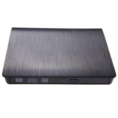 China Dual Interface Portable External Laptop DVD Optical Drive USB3.0 Slim External SATA Enclosure to USB CD-ROM for sale