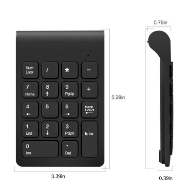 China Mini Digital Number Numeric Keypad Accounting Bank 18 Keys Numeric Keypad Wireless Wireless Mouse Set For Laptop PC Notebook for sale