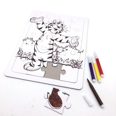 China Cartoon Toy Custom Educational Toy Animals Alphabet Paper Puzzle Jigsaw Coloring Cards Puzzle Games for Baby Kids Children Toddlers Study for sale