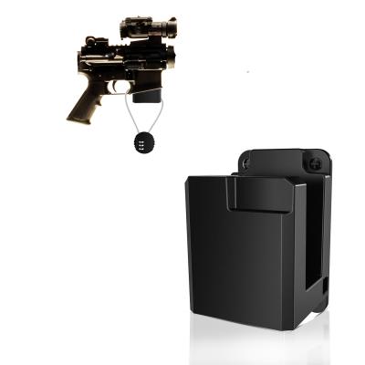 China Wall Mount with Wire Lock Solid ABS AR-15 Wall Mount with Wire Lock and Display, Rifle Display, Gun Safe Wall Mount for sale