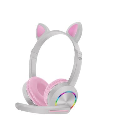 China Hot Selling Headband Cat Ear Led Gaming Earphone Headset Earphone 3.5mm Jack And Cable USB Led Headphones for sale