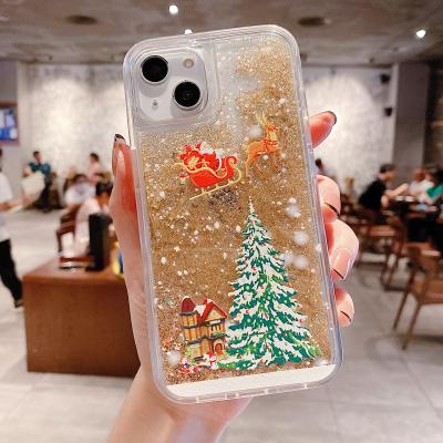 China Anti-fall Liquid Sand Case Cell Phone Case For Iphone 1112 13 Quicksand Glitter Liquid Phone Case For Iphone 11 pro for sale