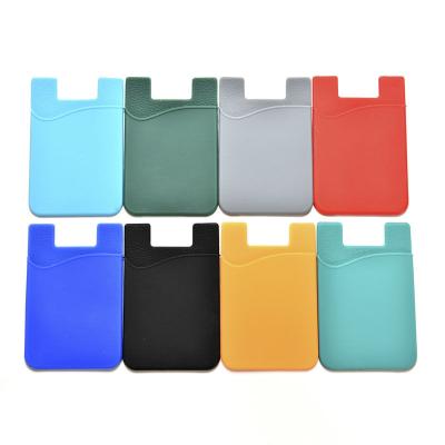 China Card Factory Silicone Phone Custom Sticky Wallet Phone Wallet Excellent, Flash Silicone Phone Holder Stand Wallet With 3m Sticker en venta