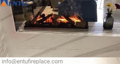 China Stainless Steel Surface Electric Fireplace 3D Fake Flame Cheap Electric Fireplace for sale