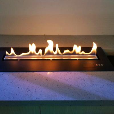 China Outdoor Indoor Bio Ethanol Fireplaces With Black Matte Stainless Steel for sale