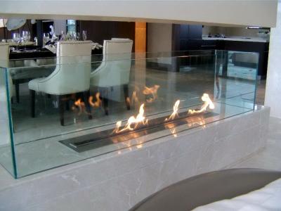 China Indoor Safest Insert Smart Ethanol Fireplace With Real Flame for sale