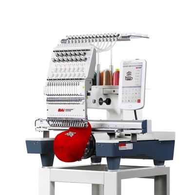 China High Speed ​​12/15 Needles Hat/Shoe/T-shirt/Embroidery BAI Flat Single Head Backpack Canvas Bag Embroidery Machine For Sale for sale