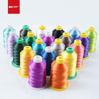 China BAI High Quality High Tenacity 120d Embroidery Thread Multicolor 100% Polyester for sale