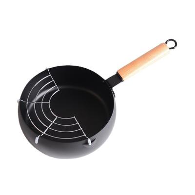 China Pan Carbon Steel Multifunctional Non-Stick Multifunctional Frying Pan Tempura Deep Fryer for sale