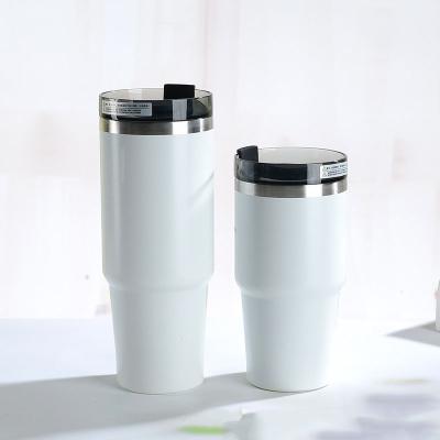 China New Durable Double Layer Vacuum Sprayed Stainless Steel Car Mug Travel Coffee Mug for sale