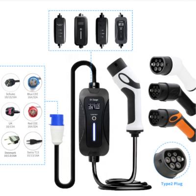 China Electric Car Charging Charging Gun 16A/32A 7KW European Standard Electric Car EV Charging Portable Charger New Energy Electric Cars Vehicle for sale