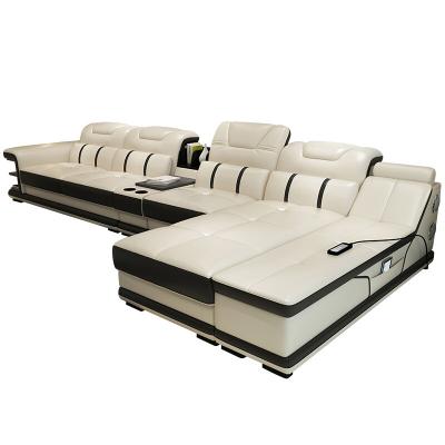 China Foshan Convertible Modern Living Room Furniture Message Design lady 3 seater sectional sofa sets with coffee table for sale